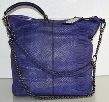 New Vbh Nomad African Violet Ink Python Suede Shoulder Bag Handbags Chain Lmt Ed