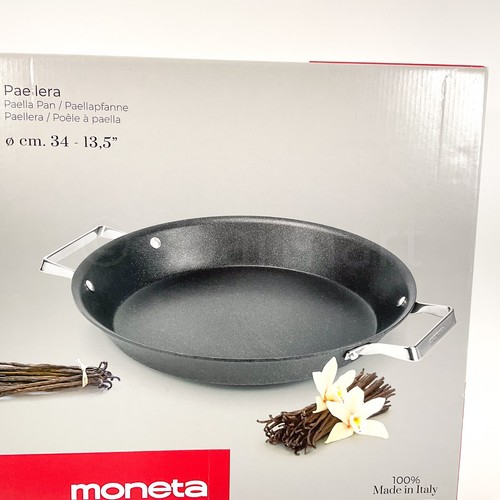 Moneta of Italy Paeilera 13.5IN Non-stick Skillet Casserole Roasting Pan Black - Picture 2 of 10