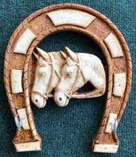 Lucky Horse Shoe wall hook with  2 Key Hocks Cowboy 8