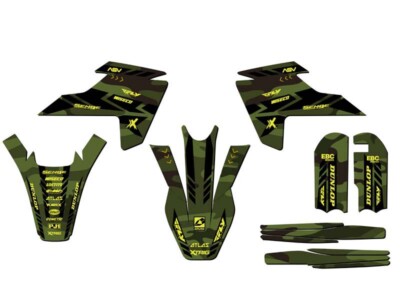 2016-2018 TC 65 APACHE Green Senge Graphics Kit Compatible with Husqvarna