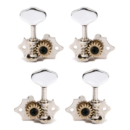  Chromium Rotary Tuning Pegs Machine Heads 2R2L For Ukulele Guitar