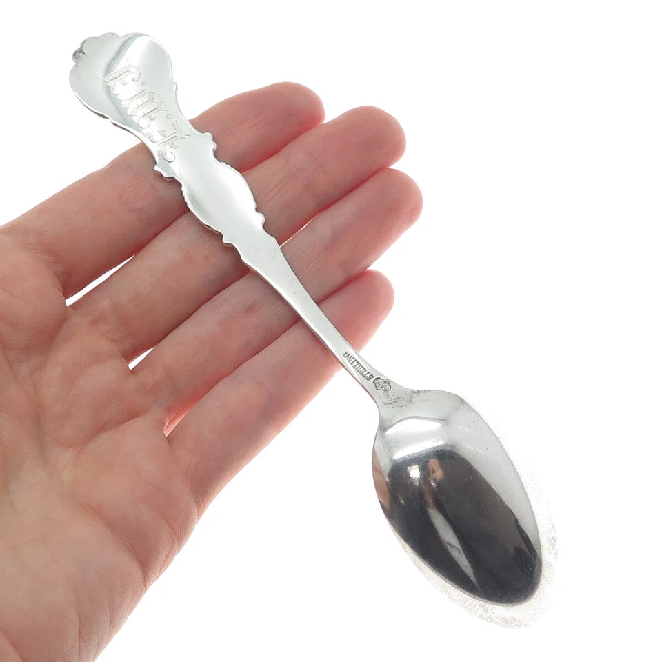 ALVIN Sterling Silver Antique Art Deco The Capitol Washington DC Coffee Spoon - Image 2 of 4