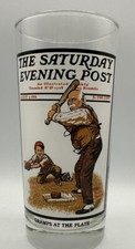 Saturday Evening Post 16oz Drinking Glass Gramps At The Plate Aug 5th 1916