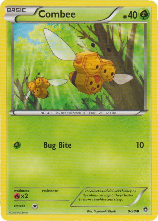 Combee - 9/98 - Common NM, English Pokemon Ancient Origins