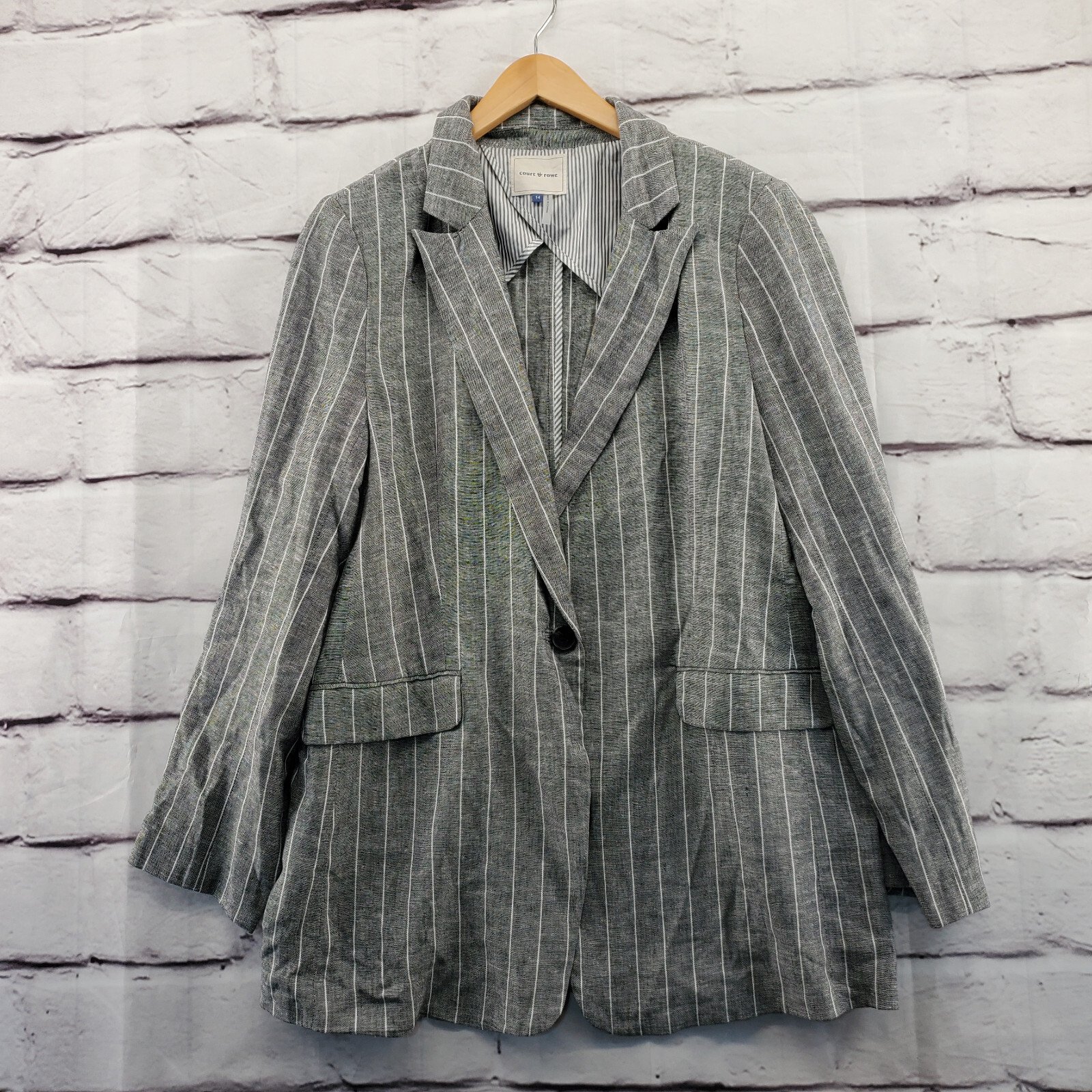 FILA Giacca donna COURT e ROWE 14 blazer misto lino pad nero bianco