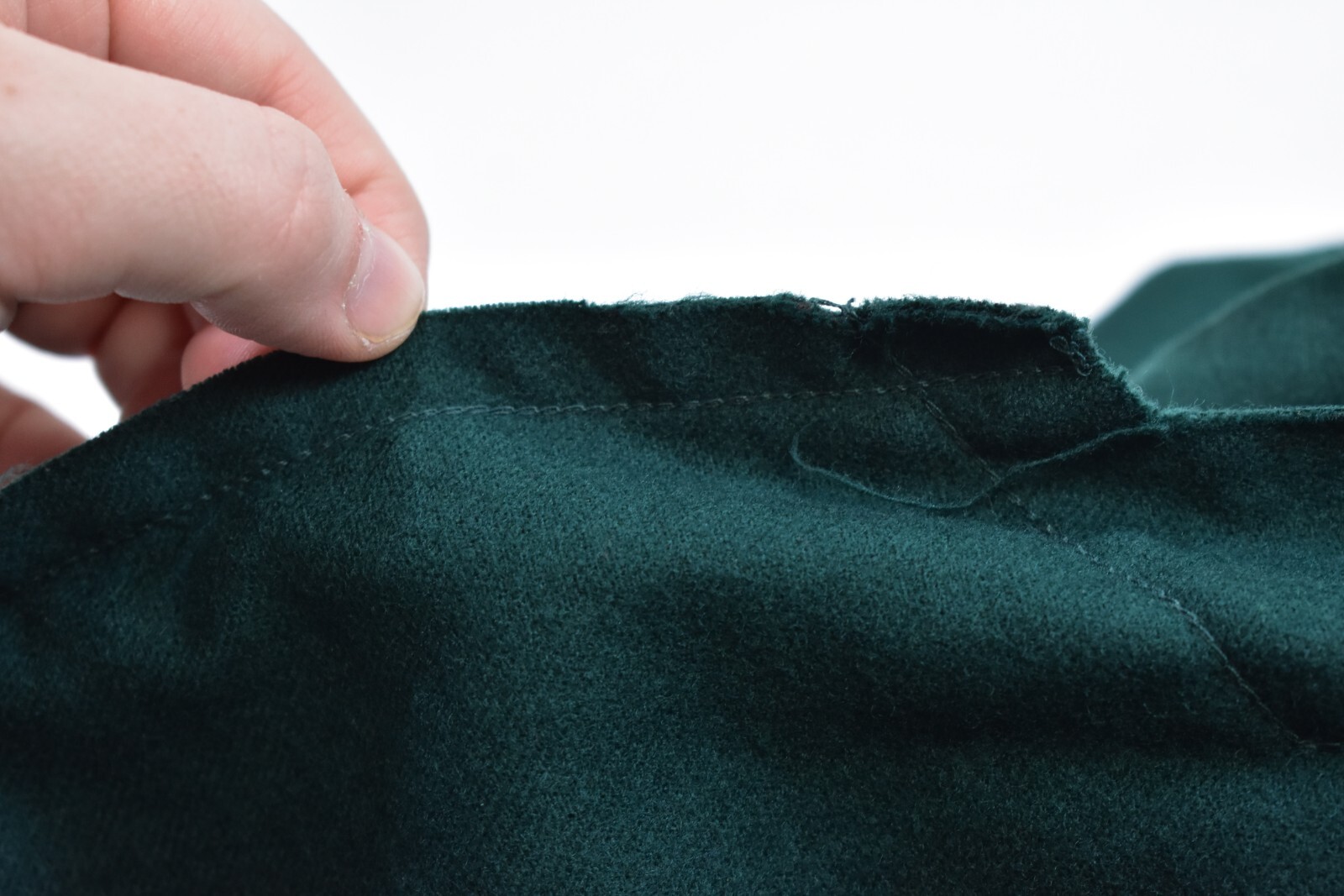 Vintage Pendleton Solid Green Side Button Wool A-… - image 12