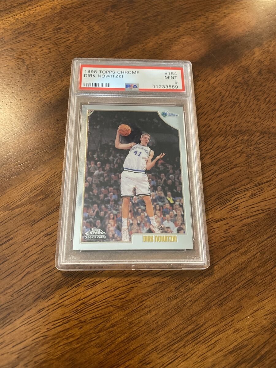 NBAカード Dirk Nowitzki Topps Chrome RC PSA 1998-99 TOPPS CHROME RC ROOKIE #154 DIRK NOWITZKI PSA 9