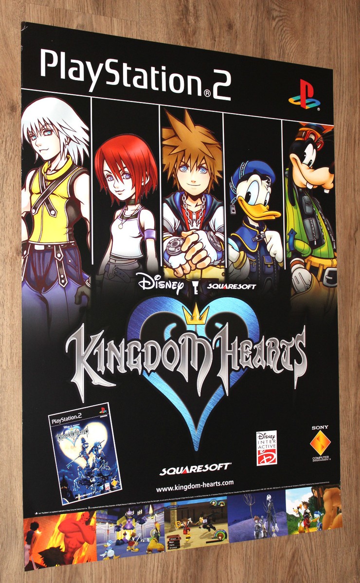 2002 Kingdom Hearts Extremely rare Promo Poster 84x59.5cm