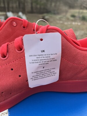ADIDAS \'SAMPLE NOT FOR RESALE\' STAN SMITH CF RED SZ 11. DEADSTOCK! ADIDAS  main image 4