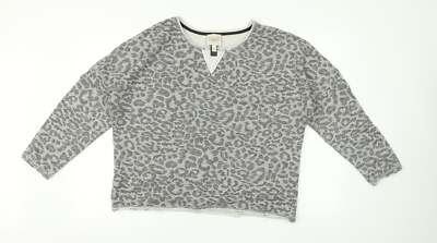 Mango Damen grau Tier Polyestermischung T-Shirt Größe 12