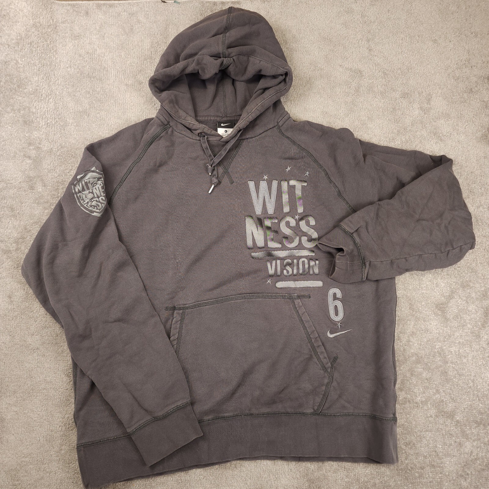 Vintage Nike Lebron Hoodie Mens XL Swoosh Witness Vision 6 Gray Sweater |  eBay