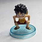 2010 One Piece 2" Luffy Mini Figure Blue Base Bandai #1
