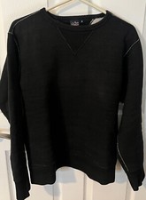 Studio DArtisan Black Loopwheeled Crewneck Sw...