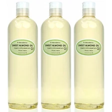 100% PURE SWEET ALMOND CARRIER OIL  2 oz up to gallon FOOD GRADE FOR SOAP MAKING
