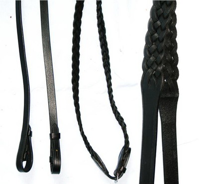 Geflochtene Zügel FSS Leder 5 Stränge geflochtene Jagd Show Arbeiter Dressur P C F X XXL