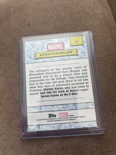 Topps Nightcrawler Gold Wave Refractor /50 Marvel Chrome 2024 #83 - Zdjęcie 2 z 2