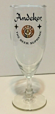 PABST Brewing ANDEKER Stem Beer Glass Brew Supreme Texas Munich Helles Lager Vtg