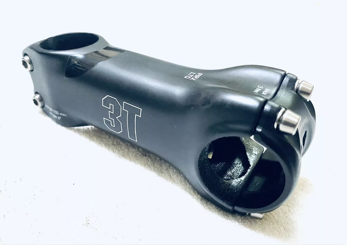 3T ARX LTD Carbon Stem 31.8mm Clamp 100mm 6 Degree Stealth Black - NOS