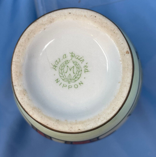 NIPPON Noritake Moriage Sailing Ship Vase 6.25" Tall - Picture 4 of 4