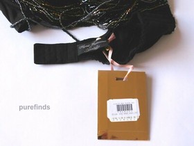 AGENT PROVOCATEUR SOIREE SILK LIDIJA BRA 34C & THONG AP2 in black RRP &pound;740 NWT