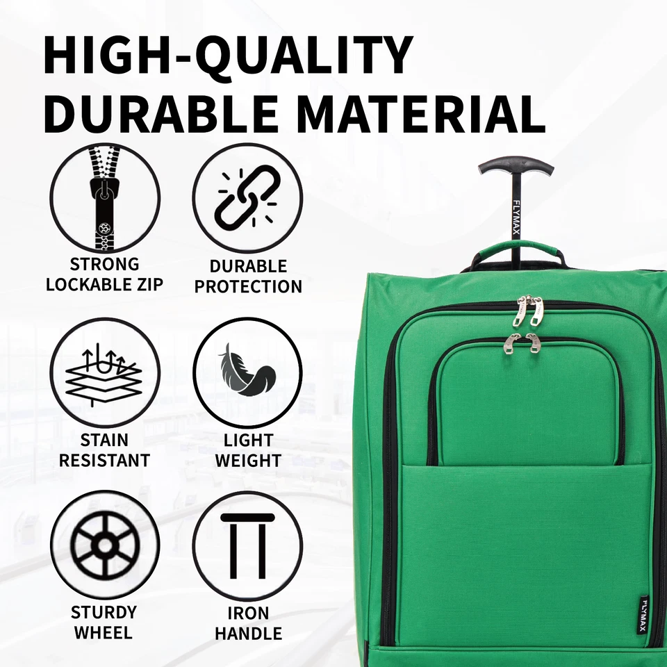 45x36x20 EasyJet Cabin Bag Hand Luggage Flight Bag onboard Carry on Case Light - Image 2 of 4