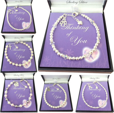 Sympathie Geschenk Armband, 925 Stg Silber, Denkmal, Verlust eines geliebten Menschen, Haustier, Baby
