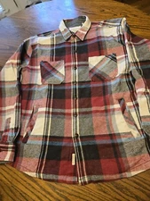 Original Weatherproof Vintage Shirt Jacket Men's M-Medium Plaid Flannel Shacket