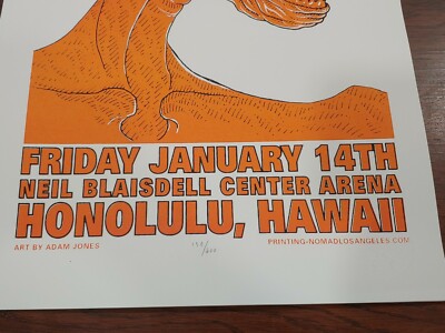 Tool Poster Hawaii Adam Jones Numbered and Stamped. 600 *coloring