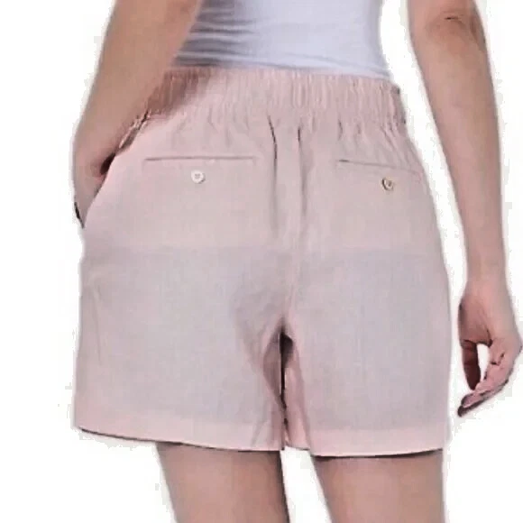 Pantalones Cortos Ellen Tracy Mujer Talla Grande 2X XXL 100% Lino Bolsillos Cordón Nuevos con Etiquetas Foto 2 de 4