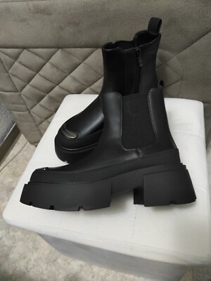 Stiefeletten Damen Chelsea Schuhe Punk Goth Gummistiefel     38/5   