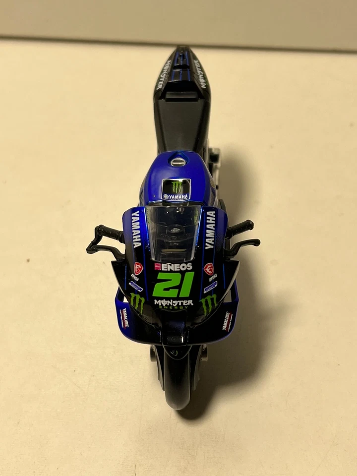 Yamaha M1 YZR Team 2021, #21 Franco Morbidelli, Monster Moto GP, Maisto 1:18 - Bild 4 von 4