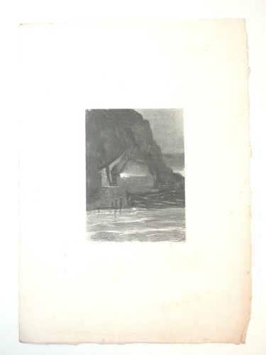 Lot de 7 Lithographies/Eaux fortes XIXe signée Leloir 1882. gd format 32x22 - Picture 5 of 8