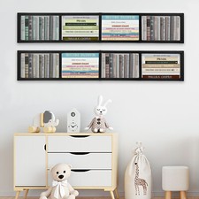 2x Floating Shelf Wall Mount CD DVD Rack Media Storage Organizer Shelves Large