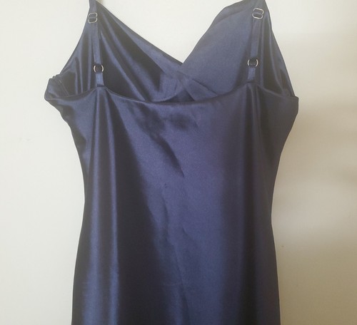 xxxiticat Damen ärmelloses Spaghettiträger Satin Kleid Cocktail Abend S blau - Bild 10 von 20