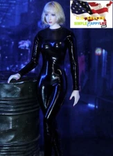 1/6 Black Tights Leotard suit Long Sleeve for 12" female figure phicen ❶USA❶