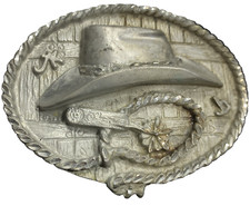 Vintage Western CowBoy / Cowgirl Hat Belt Buckle ETC