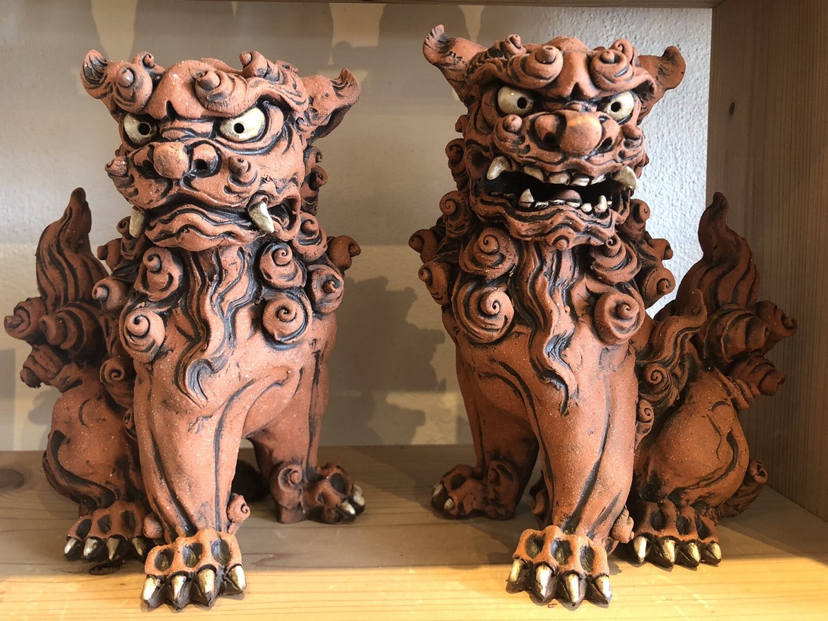獅子頭 大樋焼 獅子舞 置物 陶器 飾り 芸術品 工芸品 大 置物獅子頭 獅子舞 : 昼神小獅子造形工房 - 通販 - Yahoo