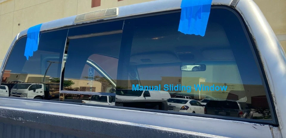 Fits 1994-2001 Dodge Pickup 1500 2500 3500 Manual Slider Back Glass Window +Glue Foto 2 de 2