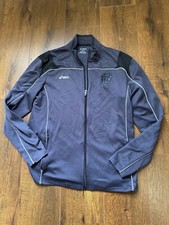 Asics Running Jacket Black blue Full Zip Mesh Activewear Men's Large Casual