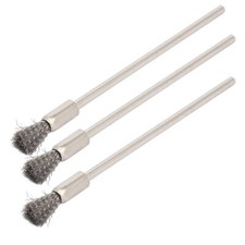 Tige droite 3mm long 100mm fil acier Brosse polir argenté 3PCS