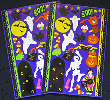 Two Sheets Mrs Grossman Jumbo 6x9"  Stickers- 'Halloween' Vintage-Retired