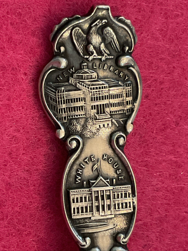 DC Capitol Washington Library White House Vernon 5.2" Sterling Souvenir Spoon 13