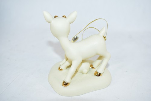 DEPT 56 "RARE" RUDOLPH RED- NOSEED REINDEER & BUNNIES PORCELAIN ORNAMENT 2014 - Picture 8 of 14