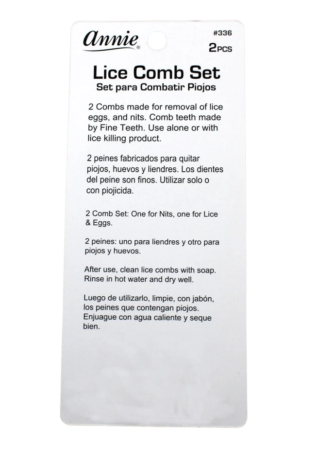 2 Piece Lice Comb Removal Set  One for Nits one for Lice & Eggs Fine Teeth - Image 4 of 4