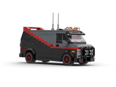 Only instructions   THE A-TEAM action van GMC car transporter side door to open