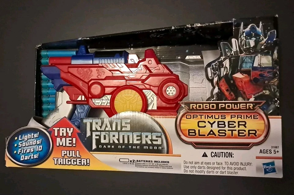 TRANSFORMERS Dark Of The Moon NERF CYBER BLASTER Optimus Prime LIGHTS & Sounds - Image 2 of 3