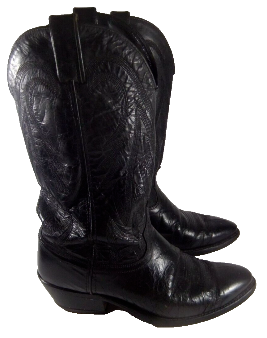 Biltrite Mens Black Leather Cowboy Boots Size 9.5EE Made In  display picture 3