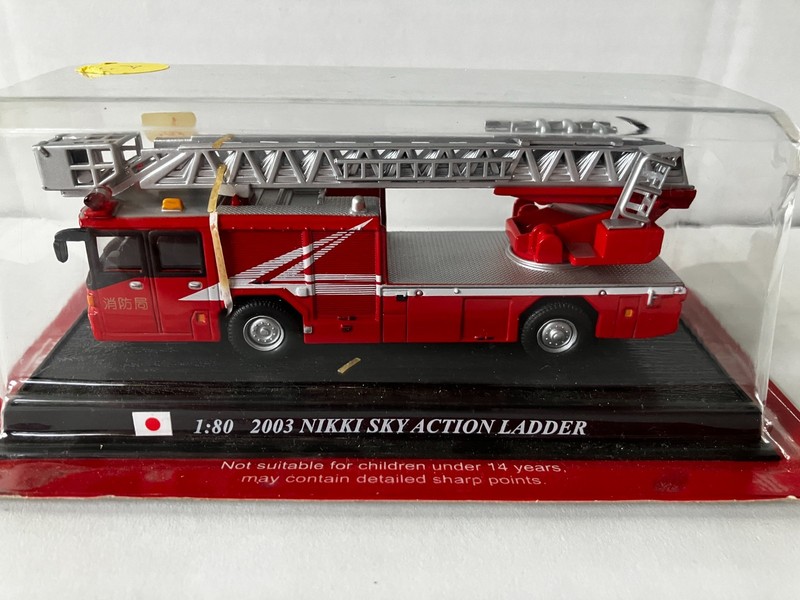 Del Prado Diecast 1:80 2003 Nikki Sky Action Ladder Japanese Fire Dept Truck