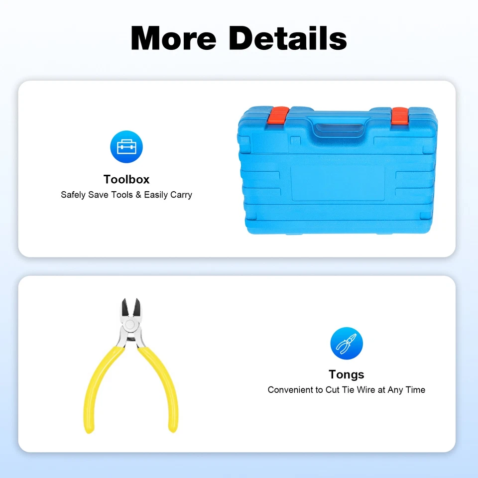 Pistola de refuerzo de mano de 8-34 mm máquina de nivel automática barra de acero herramienta de atado y alambre Foto 4 de 4