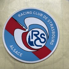 Écusson Bleu Logo RCSA Racing Club Strasbourg RCS Football Patch Silicone 6cm